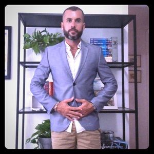 H&M suit jacket in light blue